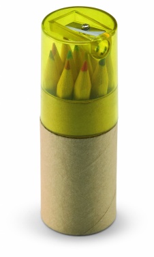 Logo trade promotional giveaways image of: 12 coloured pencils