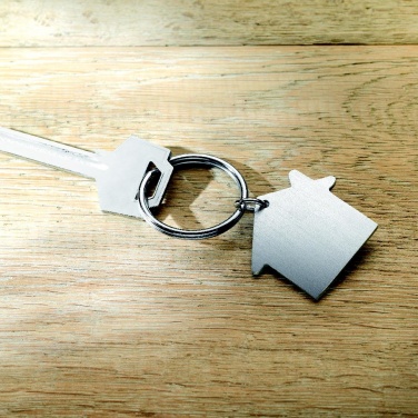 Logo trade promotional giveaways picture of: Metal key holder house Lahti