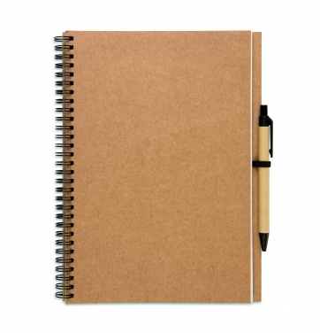 Logotrade promotional item image of: Recycled notebook with pen
