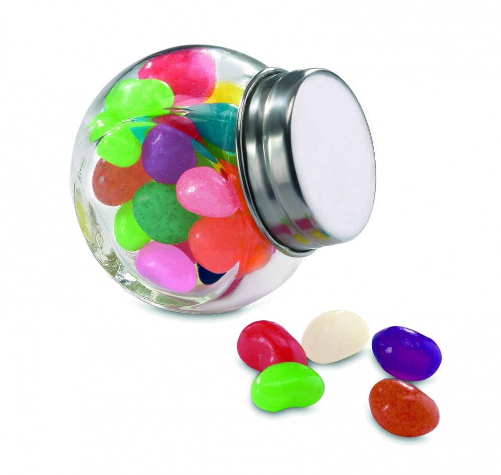 Logo trade corporate gift photo of: Glass jar with jelly beans