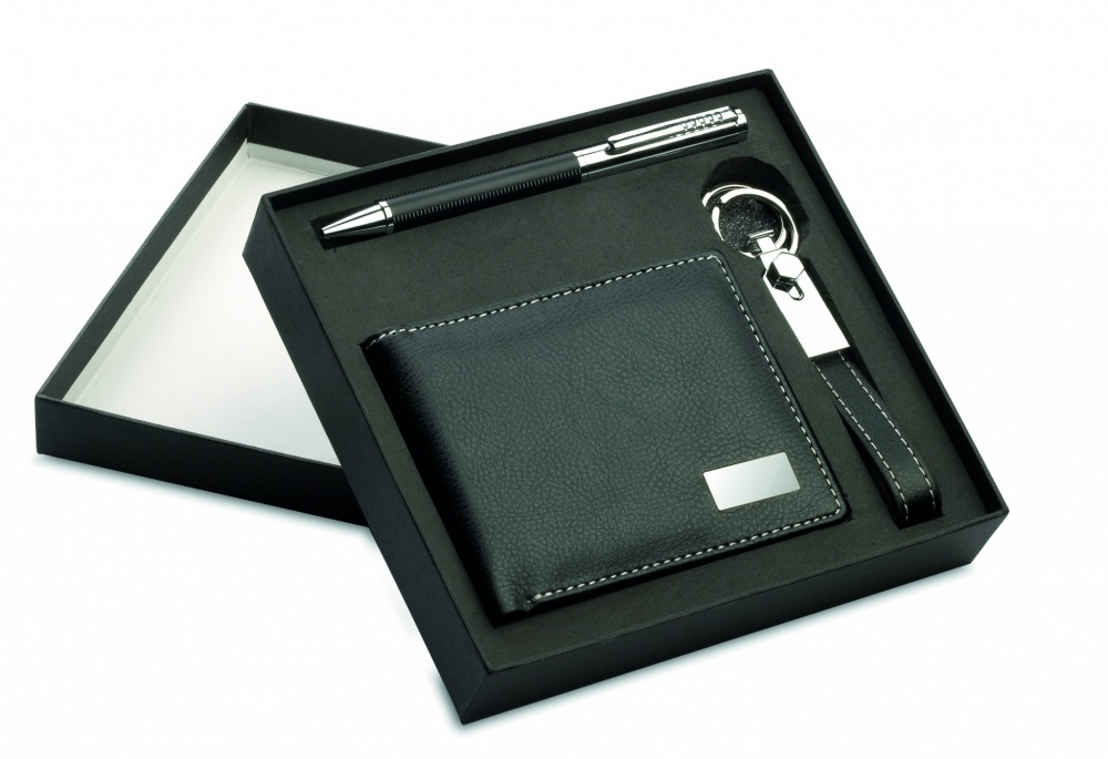 Logotrade promotional merchandise image of: Ball pen key ring and wallet Lappeenranta