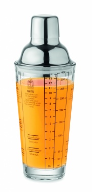 Logo trade advertising products picture of: Glass cocktail shaker 400 ml