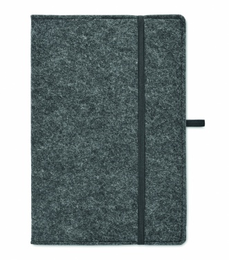 Logo trade promotional merchandise image of: A5 notebook RPET felt
