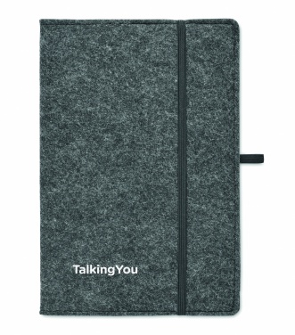 Logo trade corporate gift photo of: A5 notebook RPET felt