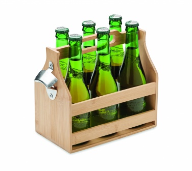 Logotrade business gift image of: 6 beer crate in bamboo