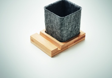Logotrade promotional gift picture of: RPET felt pen pot phone stand