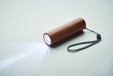 Logotrade advertising product picture of: Beech wood rechargeable torch