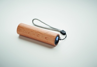 Logotrade advertising products photo of: Beech wood rechargeable torch