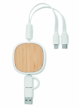 Logo trade promotional gifts image of: Retractable charging USB cable
