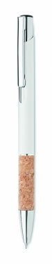Logo trade business gift photo of: Ballpoint pen made of aluminum with a cork grip