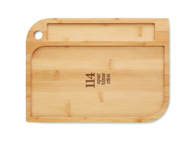 Logo trade promotional giveaways image of: Meal plate in bamboo