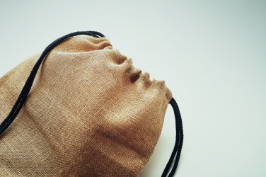 Logo trade promotional merchandise picture of: Jute drawstring bag