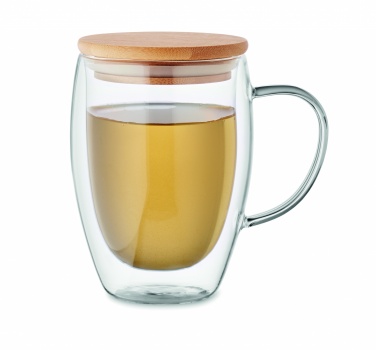 Logo trade advertising products image of: Double wall borosilicate mug