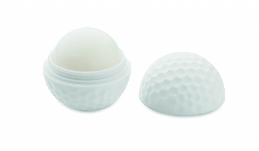Logo trade business gifts image of: Lip balm in golf ball shape