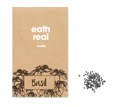 Logo trade promotional merchandise photo of: Basil seeds in craft envelope
