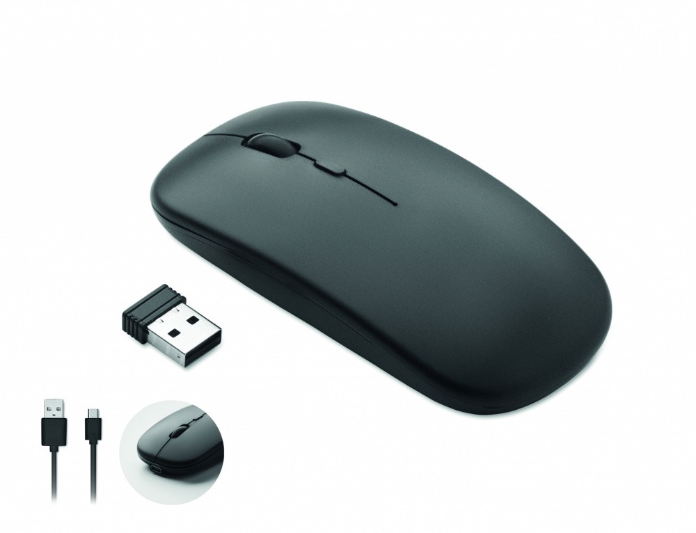 Logo trade business gifts image of: Rechargeable wireless mouse