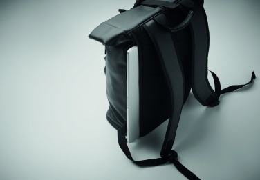 Logo trade promotional giveaway photo of: Laptop PU Rolltop backpack
