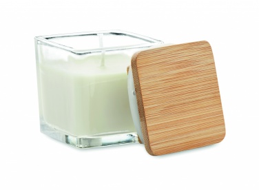 Logo trade promotional gift photo of: Squared fragranced candle 50gr
