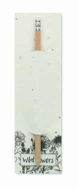 Logotrade promotional products photo of: Natural pencil in seeded pouch