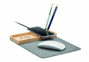 Logotrade corporate gift image of: Wireless charger in bamboo 15W
