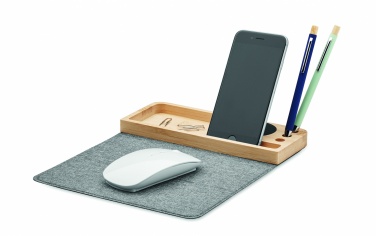 Logotrade corporate gift picture of: Wireless charger in bamboo 15W