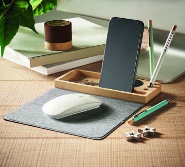 Logotrade promotional merchandise picture of: Wireless charger in bamboo 15W