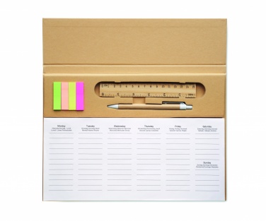 Logo trade business gift photo of: Weekly desktop planner