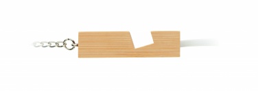 Logo trade corporate gifts image of: Bamboo key ring and stand Salo