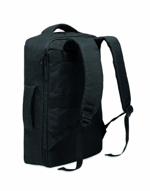 Logotrade promotional merchandise image of: A safe 15-inch laptop backpack made of 300D RPET with a 210D RPET lining and customizable printing.