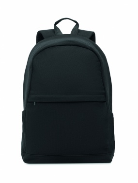 Logo trade advertising product photo of: A 15-inch laptop backpack made of recycled pre-consumer cotton and recycled polyester with customizable printing.