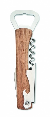 Logo trade promotional giveaway photo of: 3 in 1 bamboo bottle opener WOOL