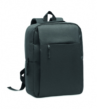 Logo trade promotional giveaways image of: Slim 15 inch laptop backpack made of 600D RPET polyester with a 210D lining and customizable printing