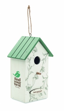 Logo trade promotional giveaways image of: Bird house in plywood