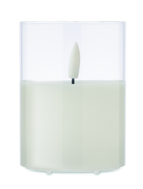 Logo trade promotional merchandise photo of: LED wax candle in glass holder