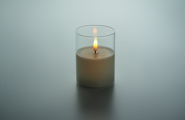 Logo trade promotional merchandise photo of: LED wax candle in glass holder