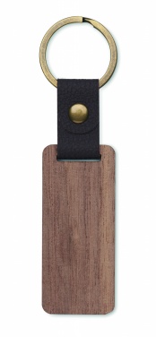 Logotrade corporate gifts photo of: Key ring in walnut and PU Kokkola
