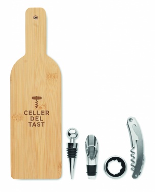 Logo trade promotional merchandise picture of: Bottle shaped wine set
