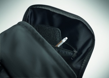 Logo trade corporate gifts image of: A 15-inch laptop backpack made of recycled pre-consumer cotton with customizable printing