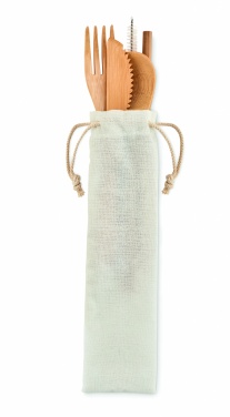 Logotrade promotional gifts photo of: Bamboo cutlery with straw