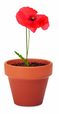 Logo trade advertising products image of: Terracotta pot 'poppy'