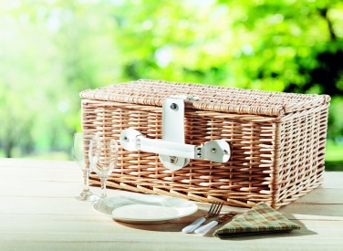 Logotrade corporate gift picture of: Wicker picnic basket 2 people