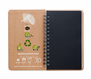 Logo trade promotional products picture of: A5 Pine tree GROWNOTEBOOK™