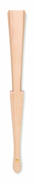 Logo trade promotional merchandise photo of: Wood hand fan with cork fabric
