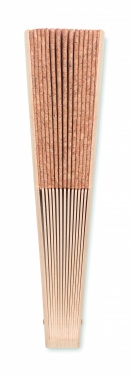Logotrade advertising product picture of: Wood hand fan with cork fabric