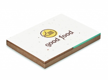 Logo trade promotional giveaways image of: Grass/seed paper memo pad