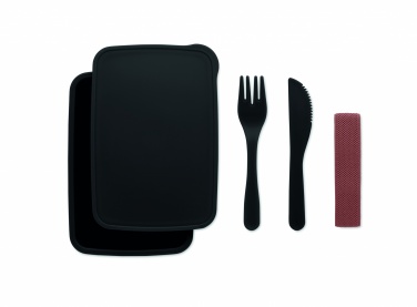 Logo trade promotional items picture of: Lunch box with cutlery