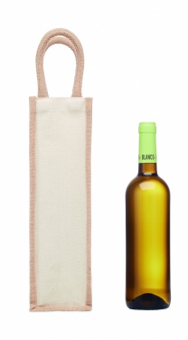 Logotrade advertising product picture of: Jute wine bag for one bottle