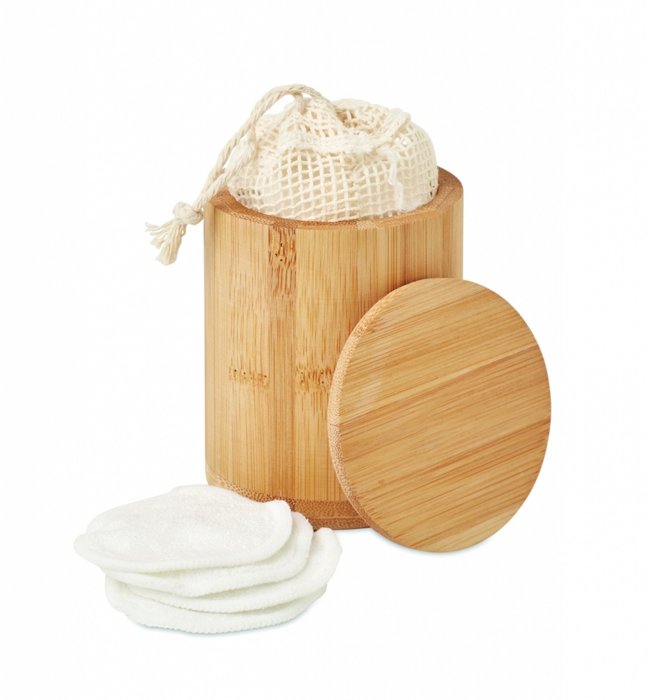 Logotrade corporate gift image of: Bamboo fibre cleansing pad set