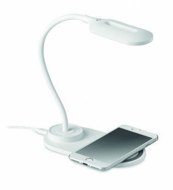 Logo trade advertising products picture of: Desktop light and charger 10W