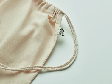 Logo trade promotional product photo of: Organic cotton drawstring bag